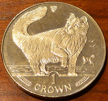 Isle of Man Norwegian Forest Cat coin